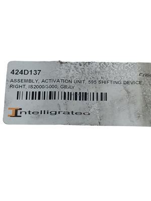 Intelligrated, 424D137, Assembly Activation Unit, 595 Shifting Device, Right, IS2000/3000, Gray - NEW NO BOX - FreemanLiquidators - [product_description]