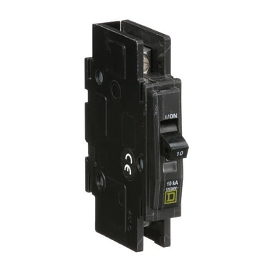 SQUARE D Miniature Circuit Breaker, 10 A, 120/240V AC, 1 Pole, Surface/DIN Rail, QOU110 - NEW IN BOX - FreemanLiquidators - [product_description]