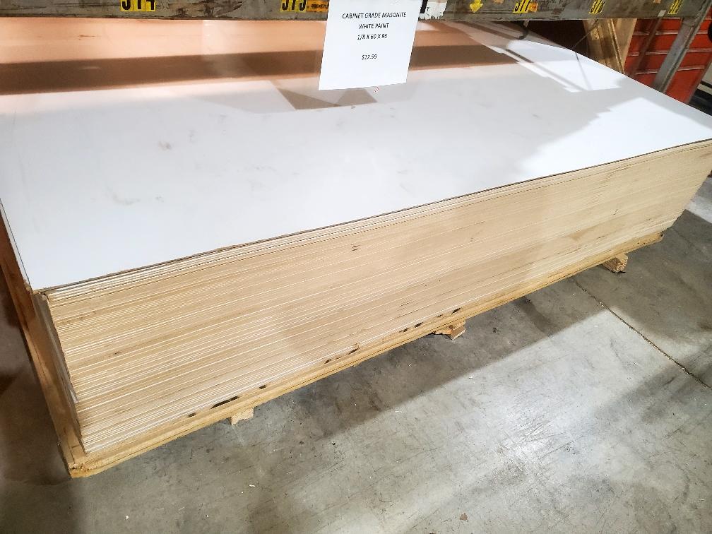 CABINET GRADE MASONITE WHITE PAINT 1/8X30X96 STORE PICKUP ONLY - FreemanLiquidators - [product_description]