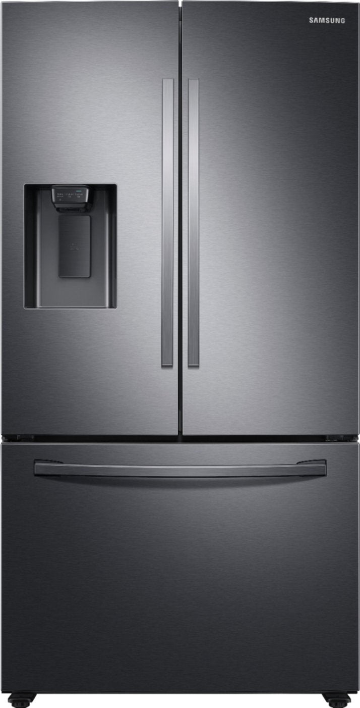 Samsung - 27 cu. ft. Large Capacity 3-Door French Door Refrigerator with External Water & Ice Dispenser - Black Stainless Steel RF27T5201SG/AA STORE PICKUP ONLY - FreemanLiquidators - [product_description]