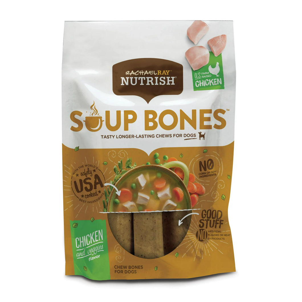 Rachael Ray Nutrish Soup Bones Dog Treats, Real Chicken & Veggies Flavor, 11 bones STORE PICKUP ONLY - FreemanLiquidators - [product_description]