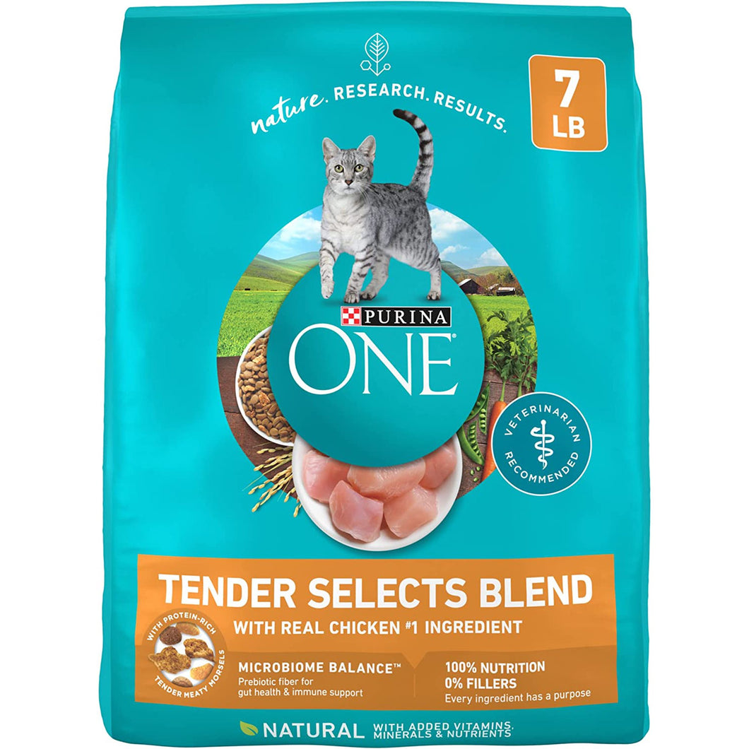 Purina ONE Tender Selects Blend Adult Dry Cat Food 7 LB CHICKEN STORE PICKUP ONLY - FreemanLiquidators - [product_description]
