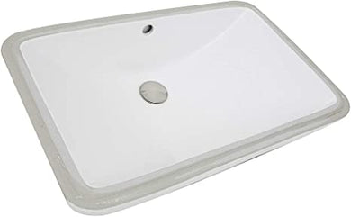 Nantucket Sinks, UM-2112-W, Rectangle, Undermount, Ceramic, Vanity Sink, White - NEW IN BOX - FreemanLiquidators - [product_description]
