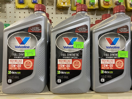 VALVOLINE HIGH MILEAGE FULL SYNTHETIC 5W-20 MOTOR OIL-1 QUART IN-STORE-PICKUP-ONLY - FreemanLiquidators