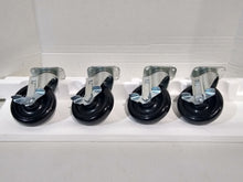 Load image into Gallery viewer, HEAVY DUTY CASTERS SWIVEL 5&quot; WHEELS WITH LOCKS (SET OF 4)
