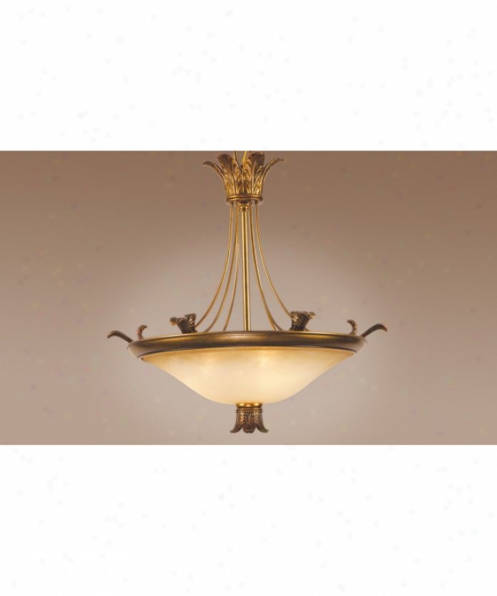 Authenticity - Marbella Gold - Three Light Gold Up Chandelier 10-0027-03-03