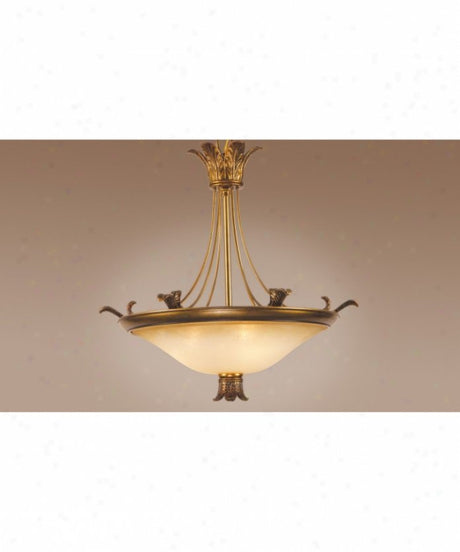 Authenticity - Marbella Gold - Three Light Gold Up Chandelier 10-0027-03-03