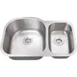 IPT Undermount 18-Gauge Stainless Steel 31-1/2 in. 0-Hole 70/30 Double Bowl Kitchen Sink T-7030 STORE PICKUP ONLY - FreemanLiquidators - [product_description]