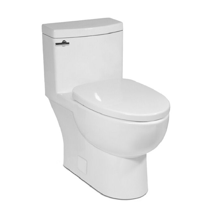 Icera, C-6250.01, MALIBU II, One Piece, 1.28 GPF, Elongated Toilet, 12" Rough, White - New in Box - FreemanLiquidators - [product_description]