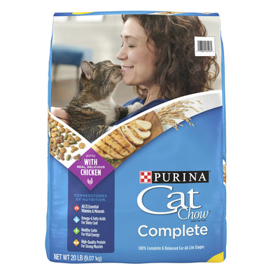 Purina Cat Chow Complete Dry Cat Food, 20 lb Bag - FreemanLiquidators - [product_description]