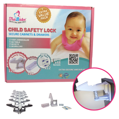 BABY SAFETY LOCKS TRU BABE BRAND N209 - FreemanLiquidators