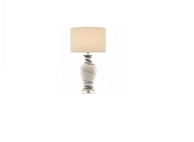 Currey & Company, 6000-0316, Hanni 29 inch 150 watt White/Blue Table Lamp Portable Light - New in Box - FreemanLiquidators - [product_description]