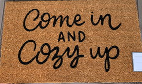 THRESHOLD Come in and Cozy up Door Mat Indoor Outdoor Floor Rug Entry Doormat 18 in x 30 in - FreemanLiquidators - [product_description]