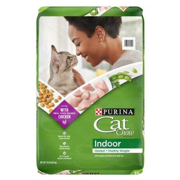 Purina Cat Chow Indoor Dry Cat Food, Hairball + Healthy Weight, 15 lb. Bag STORE PICKUP ONLY - FreemanLiquidators - [product_description]
