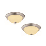 Design House Hays 17-Watt Satin Nickel Integrated LED Flush Mount (2-Pack) 579169