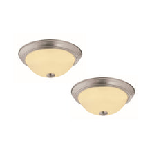 Load image into Gallery viewer, Design House Hays 17-Watt Satin Nickel Integrated LED Flush Mount (2-Pack) 579169
