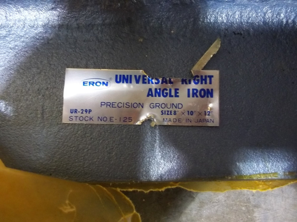 Machined Universal Right Angle Iron - Model: CRM-9 Dimensions (Inch): 8" x 10" x 12",