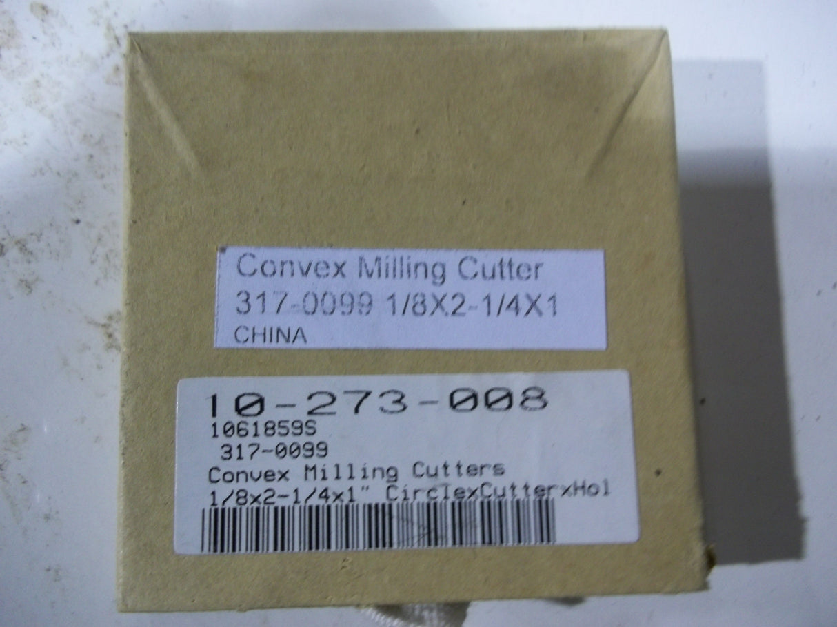 Convex High Speed Steel Milling Cutter - Tool Material: High Speed Steel, Cutting Diameter: 2-1/4", Hole Diameter: 1", Circle Diameter: 1/8"