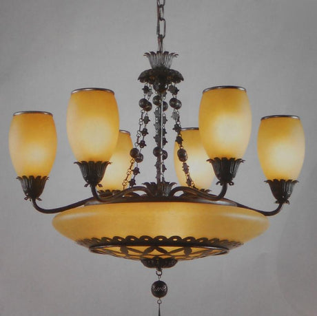 Authenticity Lighting 10-0073-09-22 Mezza Notte 29 Inch Chandelier