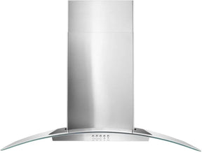 Whirlpool WVW51UC0FS 30 Inch Concave Glass Wall Mount Range Hood with 400 CFM - FreemanLiquidators - [product_description]
