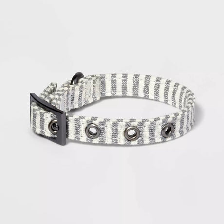 Striped Fashion Dog Collar with Pin Buckle - Boots & Barkley- XS - FreemanLiquidators - [product_description]