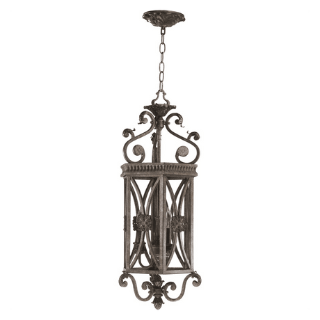 Quorum International 6923-3-87 Byzantine Bronze Three Light Foyer Pendant from the Sebastiano Collection