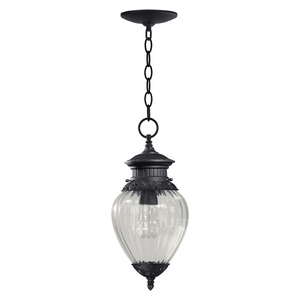 Quorum International 7905-1-93 Charcoal Single Light Outdoor Pendant from the Bonfils Collection