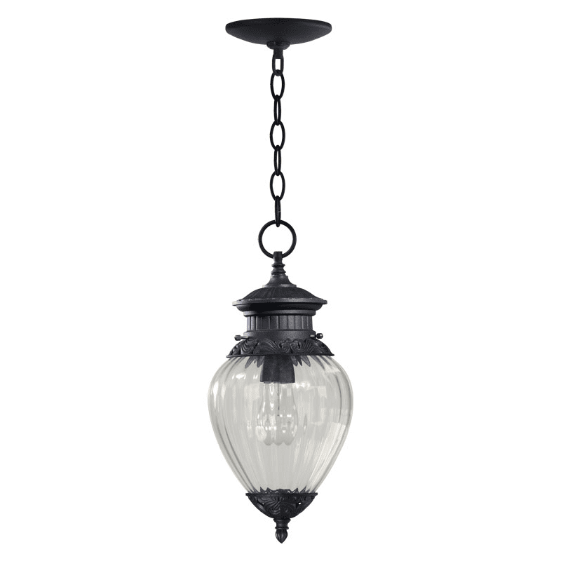 Quorum International 7905-1-93 Charcoal Single Light Outdoor Pendant from the Bonfils Collection