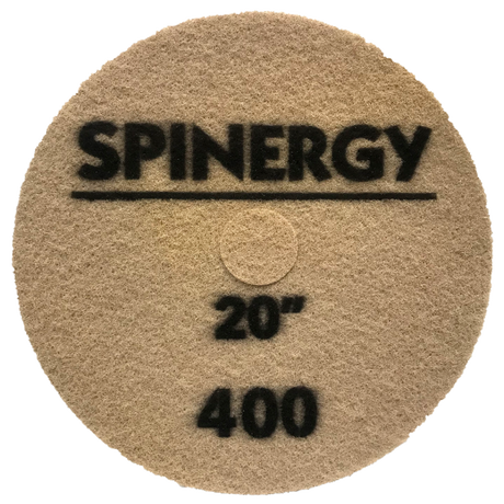 Hydro-Force, Stone Polishing Pad, Spinergy, Black, 400 Grit, 20" 1655-2236