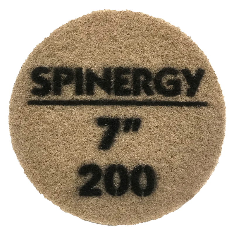 Hydro-Force, Stone Polishing Pad, Spinergy, Brown, 200 Grit, 7" 1659-2038