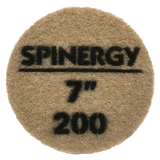 Hydro-Force, Stone Polishing Pad, Spinergy, Brown, 200 Grit, 7" 1659-2038