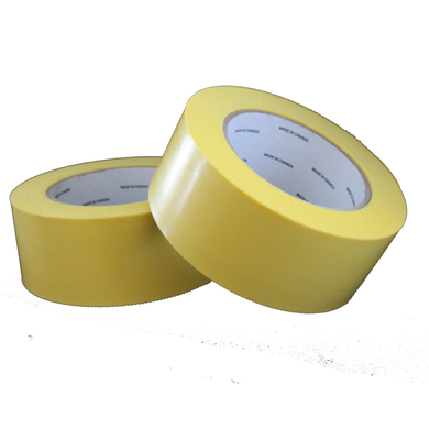 Yellow Poly Tape w/Pinked Edges, 48mm x 55m, 7.5 MIL (24) Rolls per Case A62880