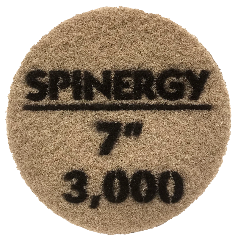 Hydro-Force, Stone Polishing Pad, Spinergy, Blue, 3,000 Grit, 7" 1658-2037