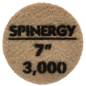 Hydro-Force, Stone Polishing Pad, Spinergy, Blue, 3,000 Grit, 7" 1658-2037