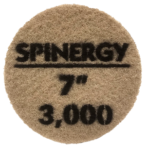 Hydro-Force, Stone Polishing Pad, Spinergy, Blue, 3,000 Grit, 7" 1658-2037