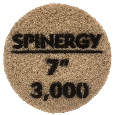 Hydro-Force, Stone Polishing Pad, Spinergy, Blue, 3,000 Grit, 7" 1658-2037