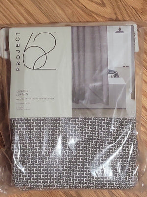 Mosaic Design Shower Curtain Pigeon Gray Project 62 Cotton 72" x 72" - FreemanLiquidators - [product_description]