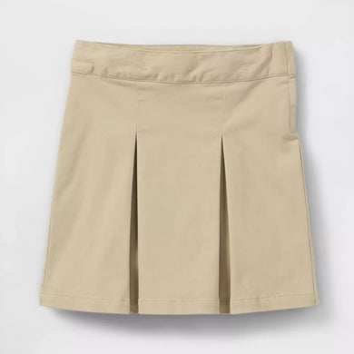 Girls' Pleated Twill Uniform Skort - Cat & Jack Beige Medium - FreemanLiquidators - [product_description]