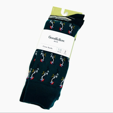 Men's Novelty Striped Socks 2pk - Goodfellow & Co Green - FreemanLiquidators - [product_description]