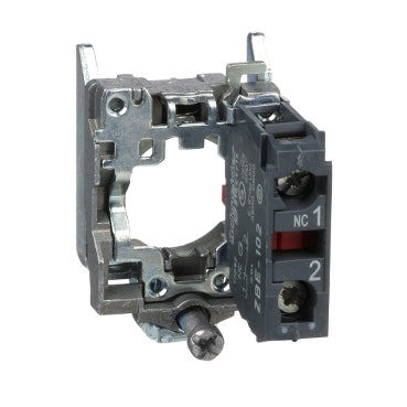 Harmony ZB4BZ102, Single contact block with body/fixing collar, metal, screw clamp terminal, 1 NC - NEW IN BOX - FreemanLiquidators - [product_description]